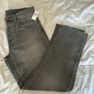Gap Gray Cheeky Straight High Rise Jean